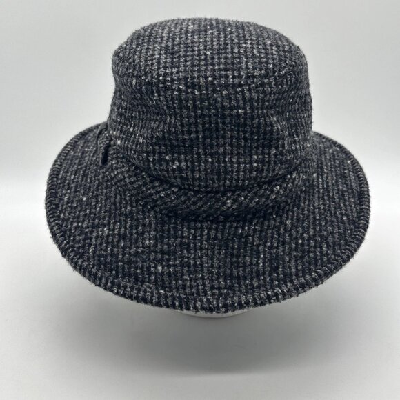 Tilley Winter Hat Tilley Endurables Wool Size 7 3/8 Tweed Charcoal Ear Flaps - Picture 6 of 8